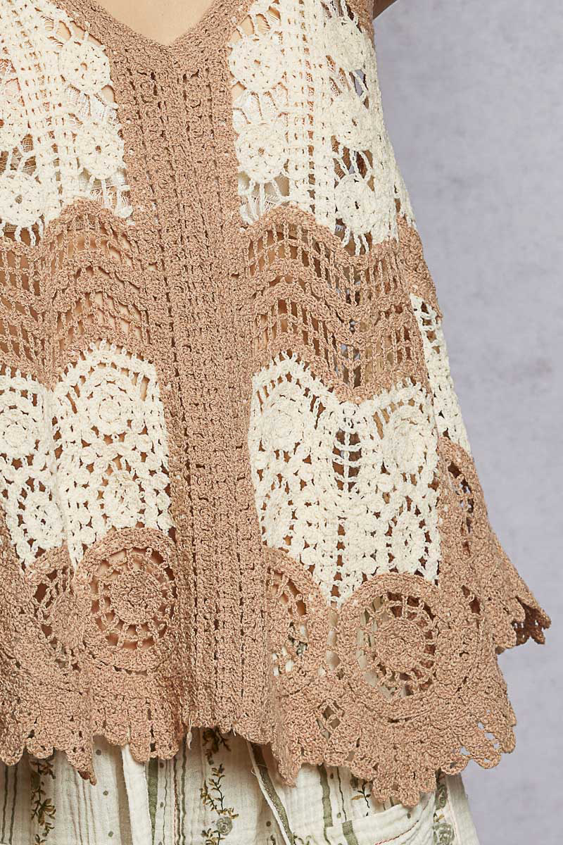 POL crochet tank top